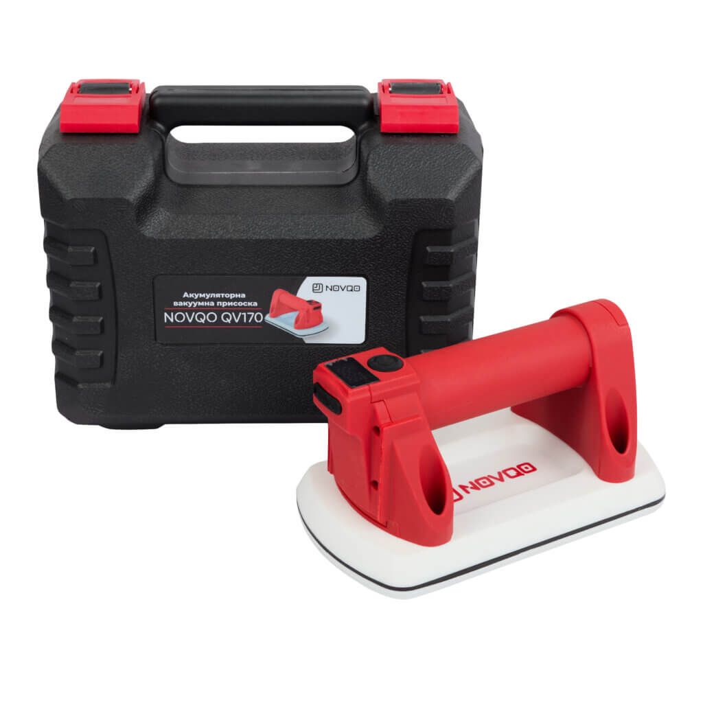 Акумуляторна міні присоска NOVQO QV170 170×93 мм, до 100 кг, з автопідкачуванням, у кейсі