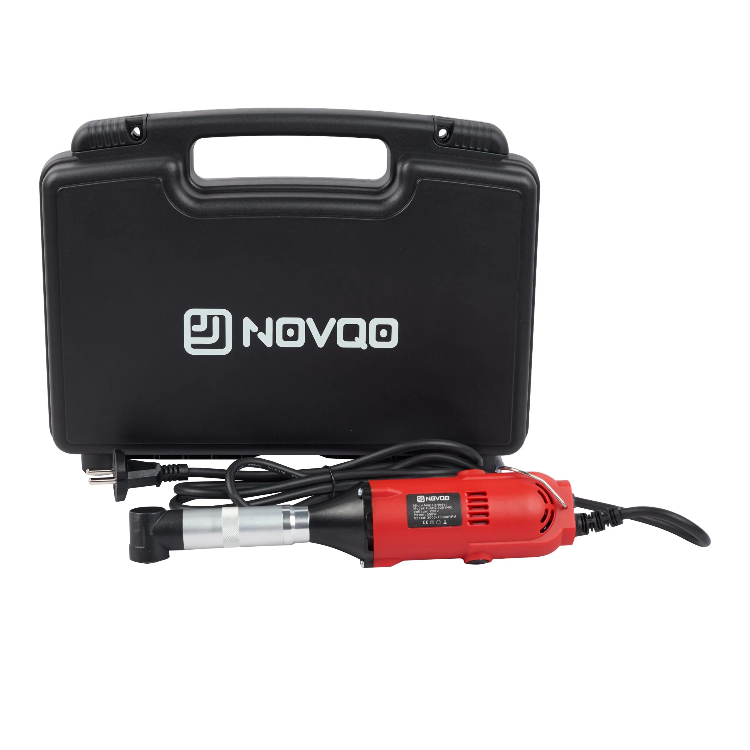Мікро кутова шліфмашина NOVQO H-MG-9201, 350 Вт, 3000–15000 об/хв, з набором дисків